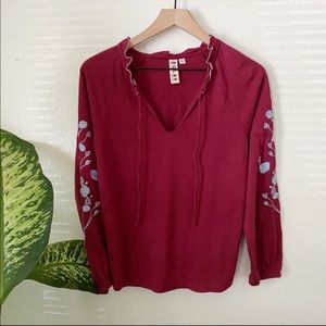 Anthropologie | Fairytale Embroidered Top